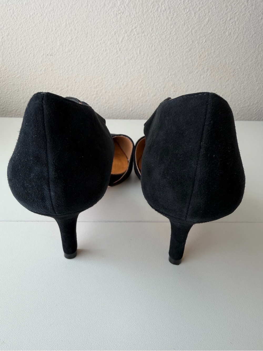 Denice Pump CC Corso Como Black Leather Point Toe Ankle Strap Heels Size 6.5 - Picture 7 of 10